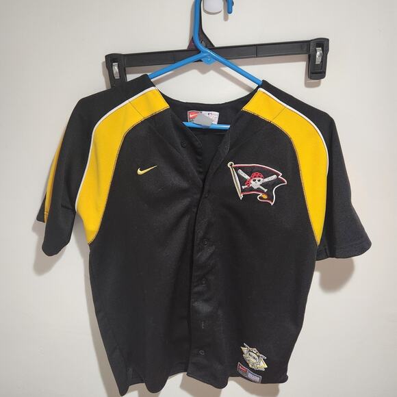 Nike Team MLB Mens Pittsburgh Pirates Black Baseball Jersey Size Large - Picture 1 of 11
